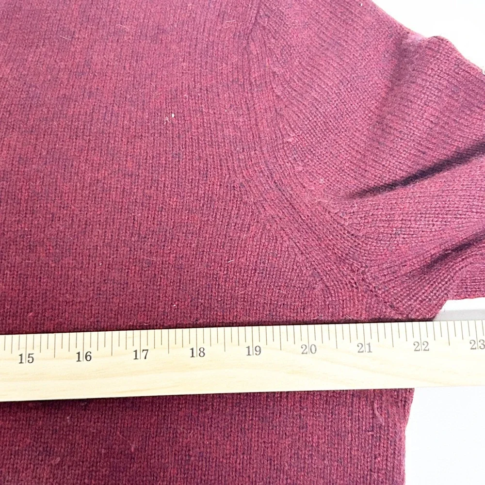 Banana Republic Mens Cozy 100% Cashmere V Neck Pullover‎ Sweater Size M Burgundy